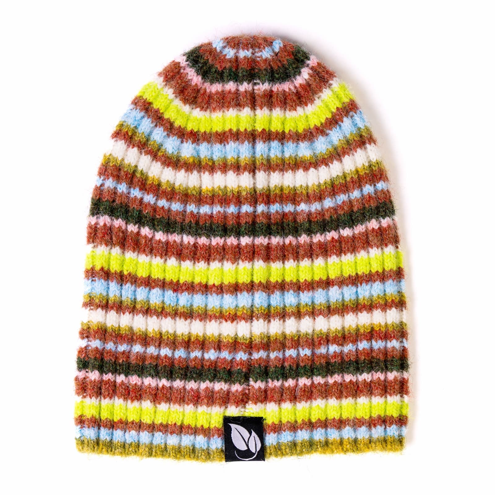 Rainbow rib beanie