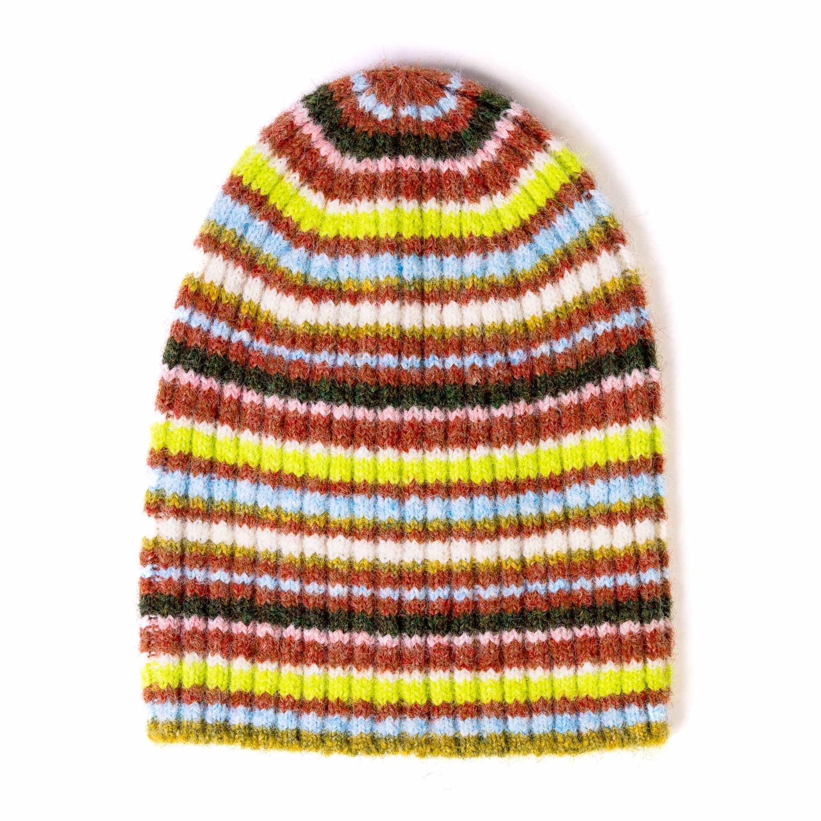 Rainbow stripe beanie
