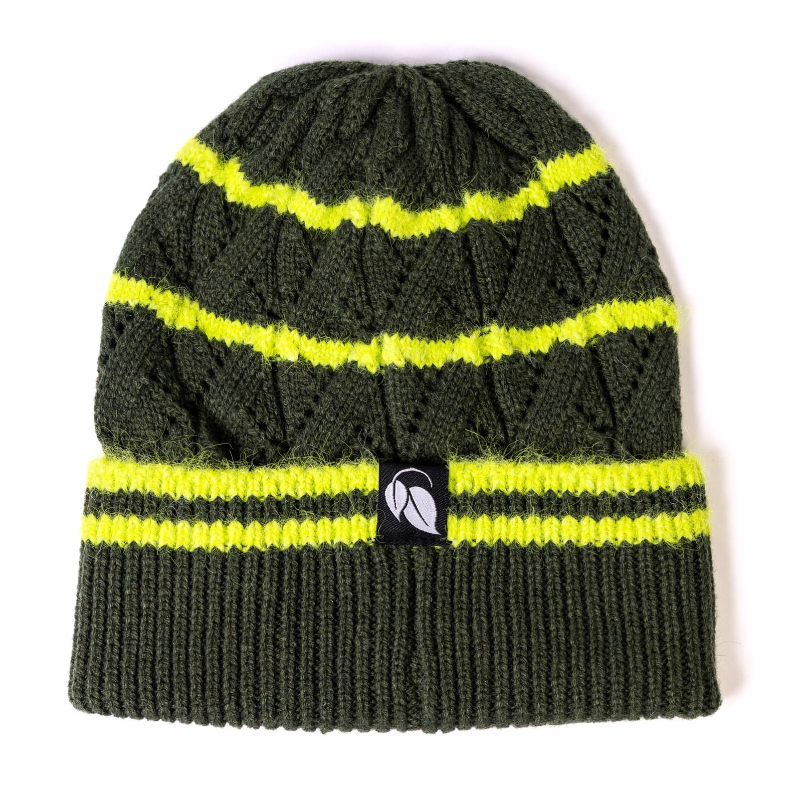 Cable & stripe beanie