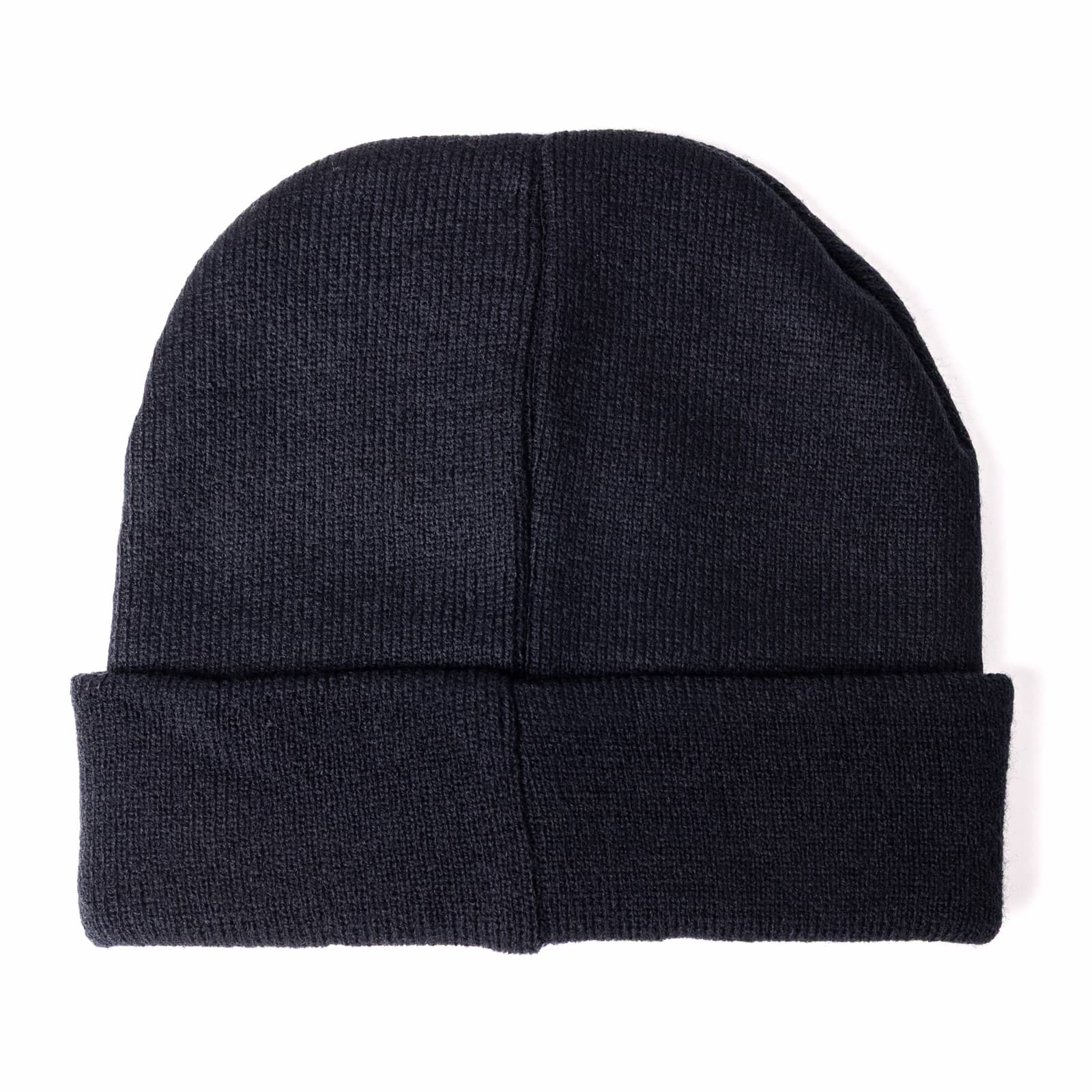 Cuffed black beanie