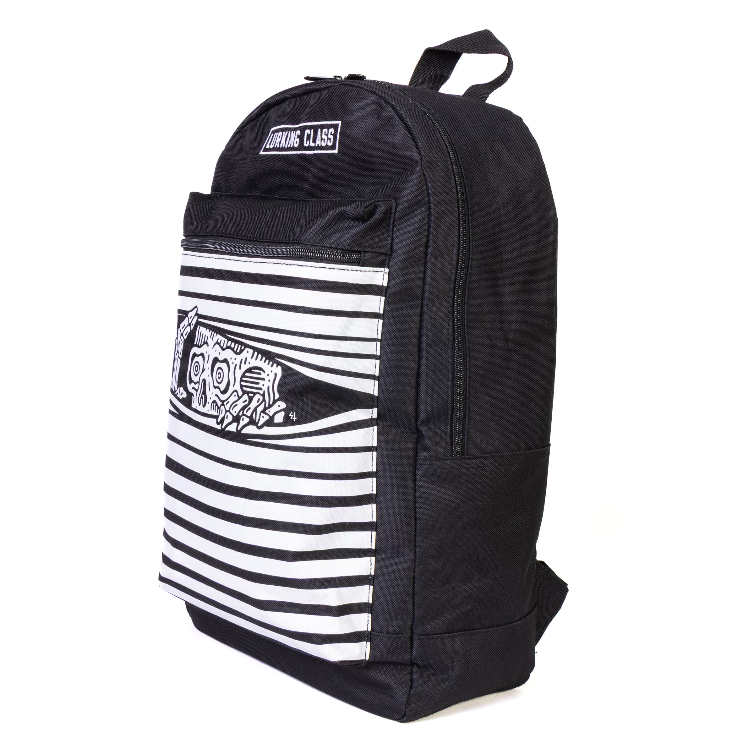 Stripe graphic backpack