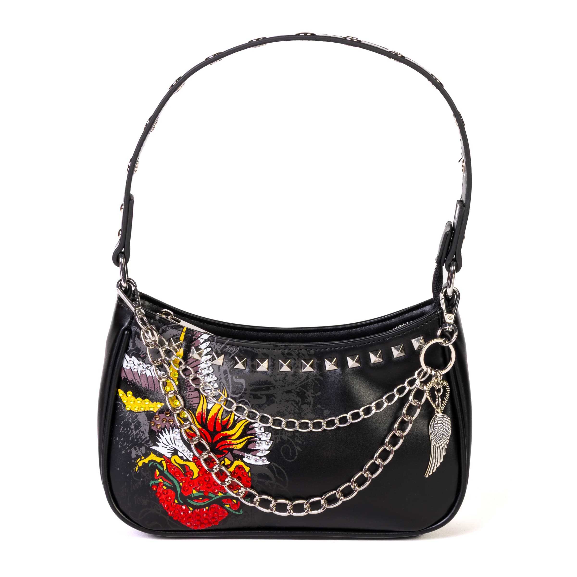 Studded shoulder bag