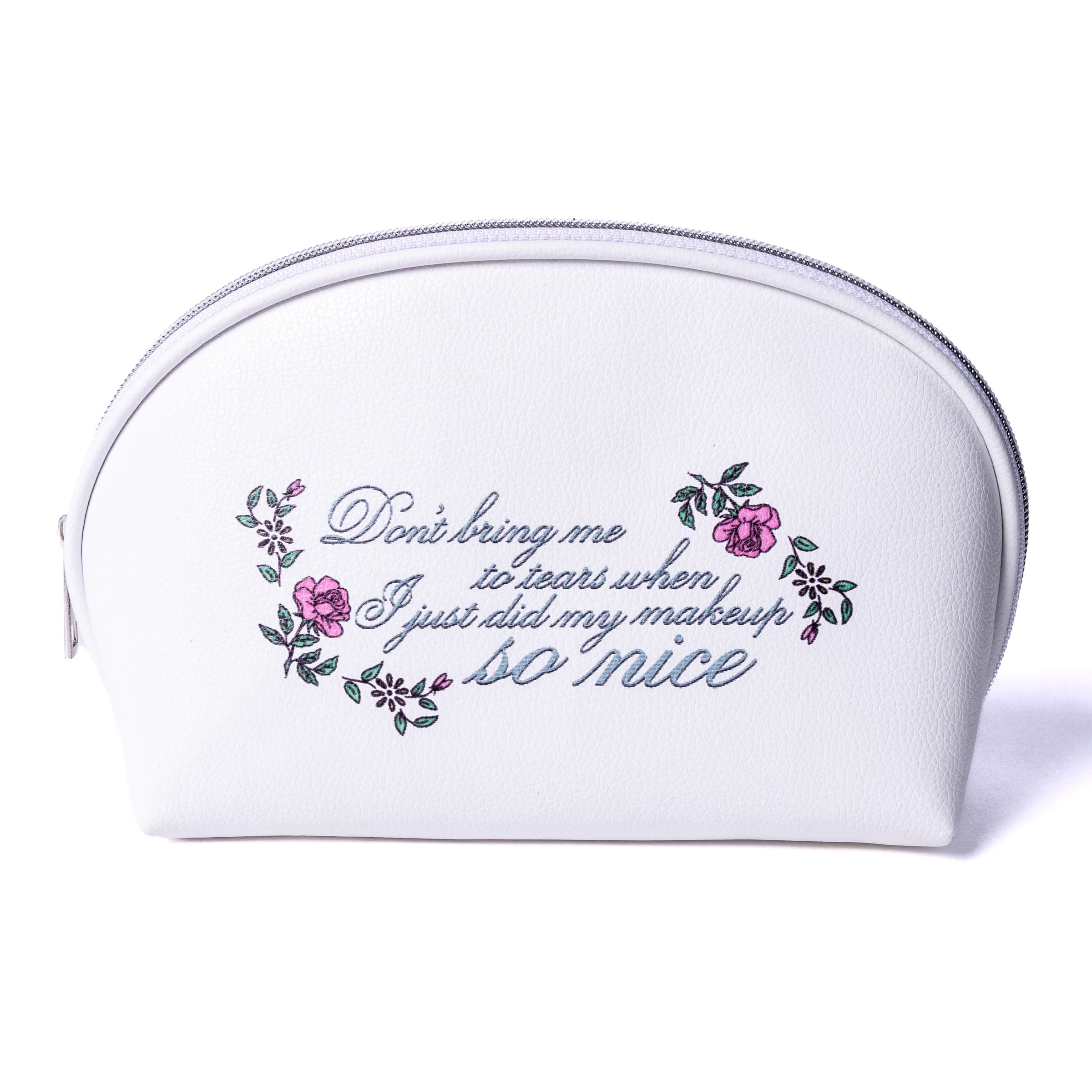 Embroidered make-up bag