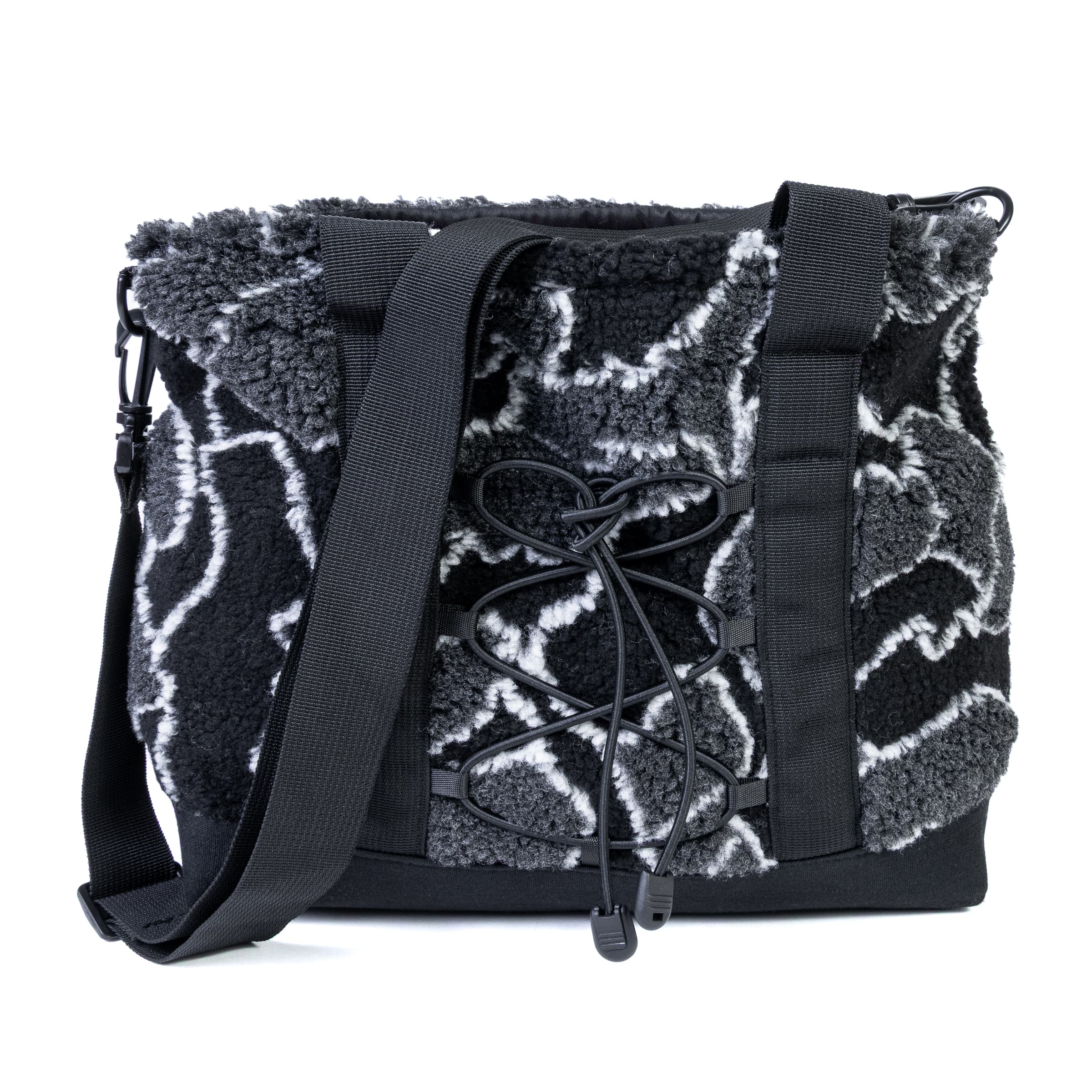 Jacquard sherpa tote